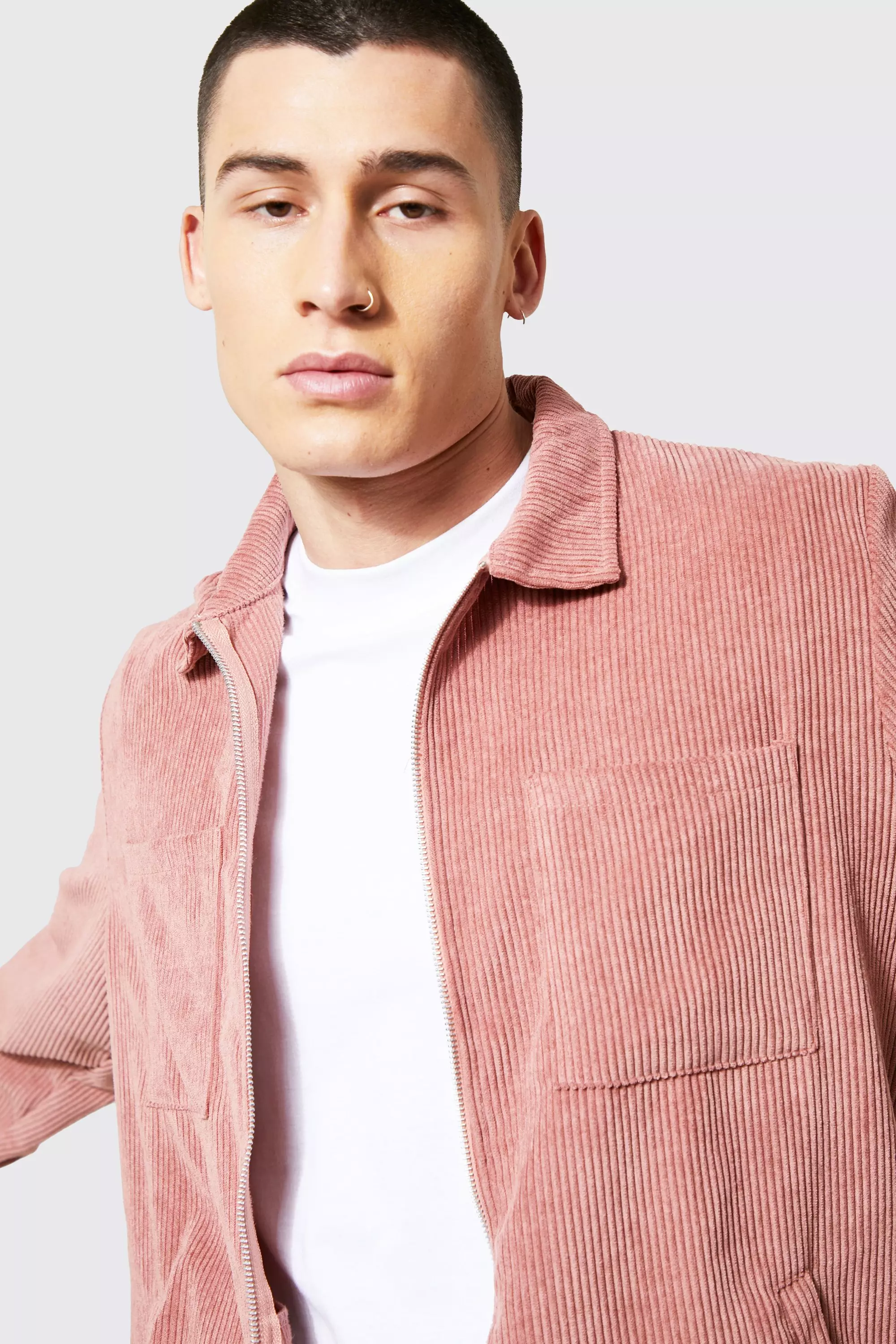 Pink harrington outlet jacket